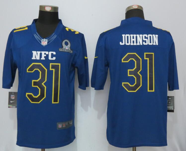 New Nike Arizona Cardinals #31 Johnson Nike Navy 2017 Pro Bowl Limited Jersey->->NFL Jersey